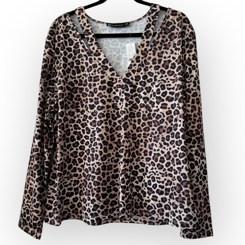 New York & Company Women’s XXLARGE cheetah Long Sleeve - New with tags